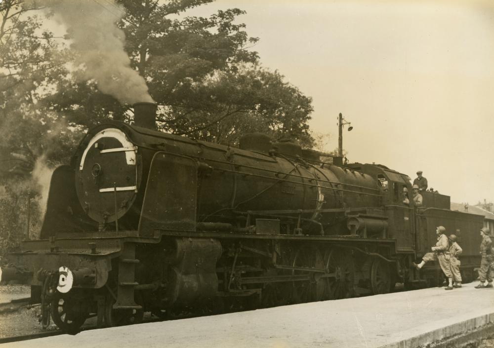 Original Silver Gelatin WWII American Soldiers Find Railway, 1944