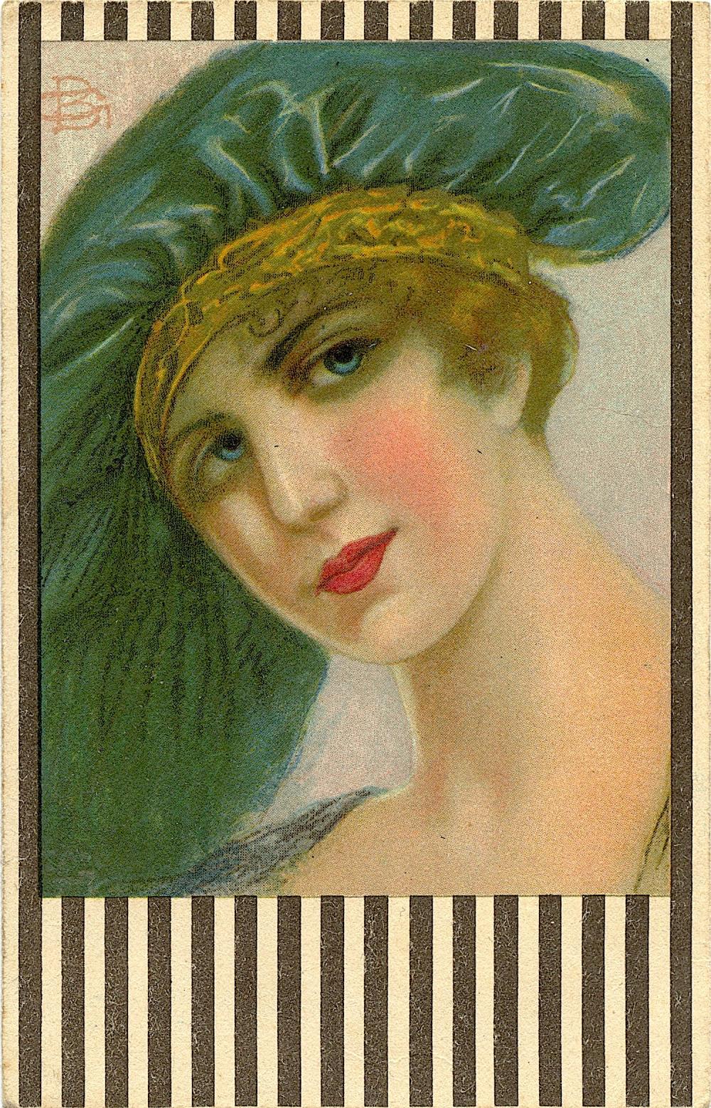 Antique PC Art Nouveau / Art Deco Rare