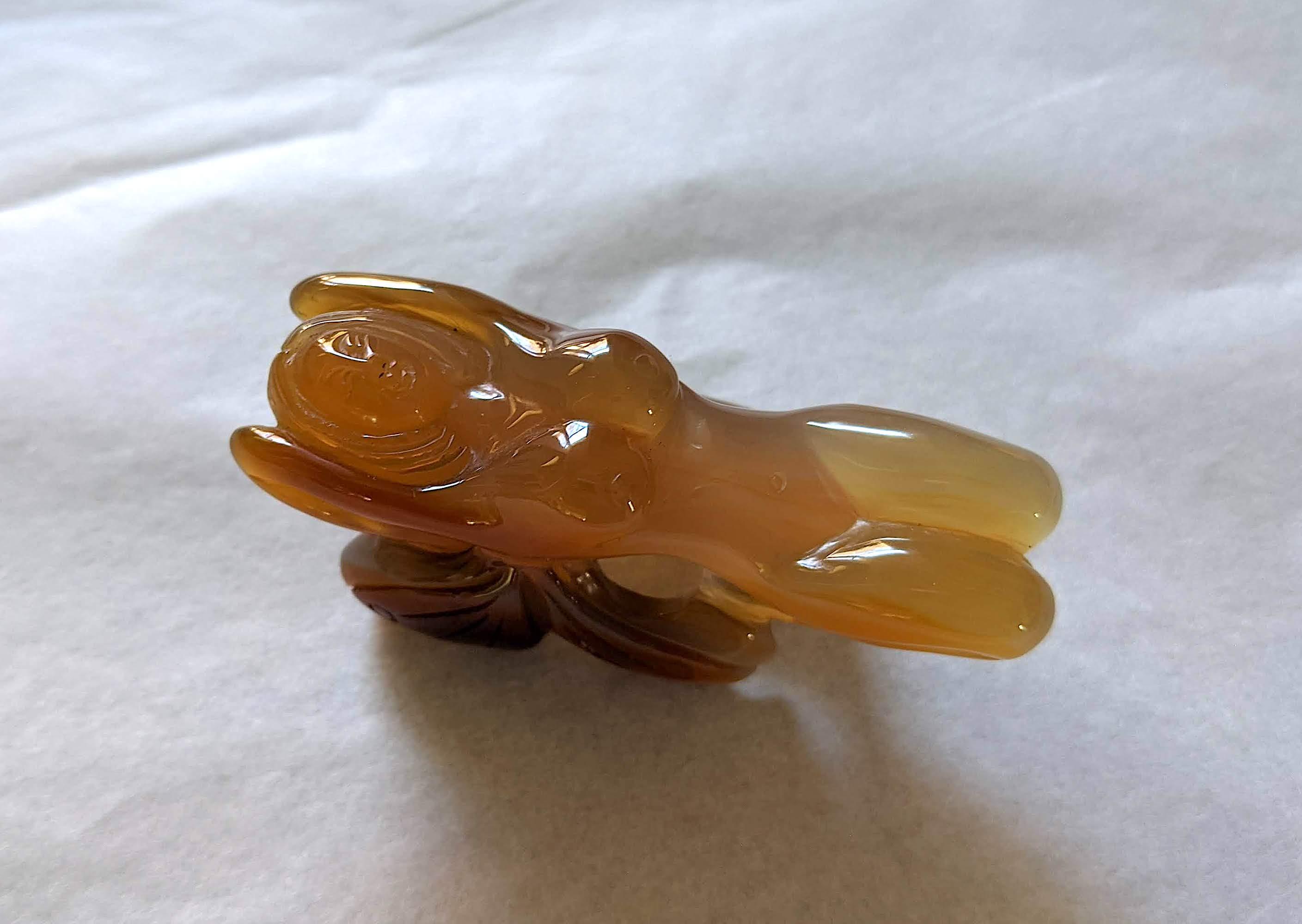 China Chinese Russet/Green Jade Carved Nude