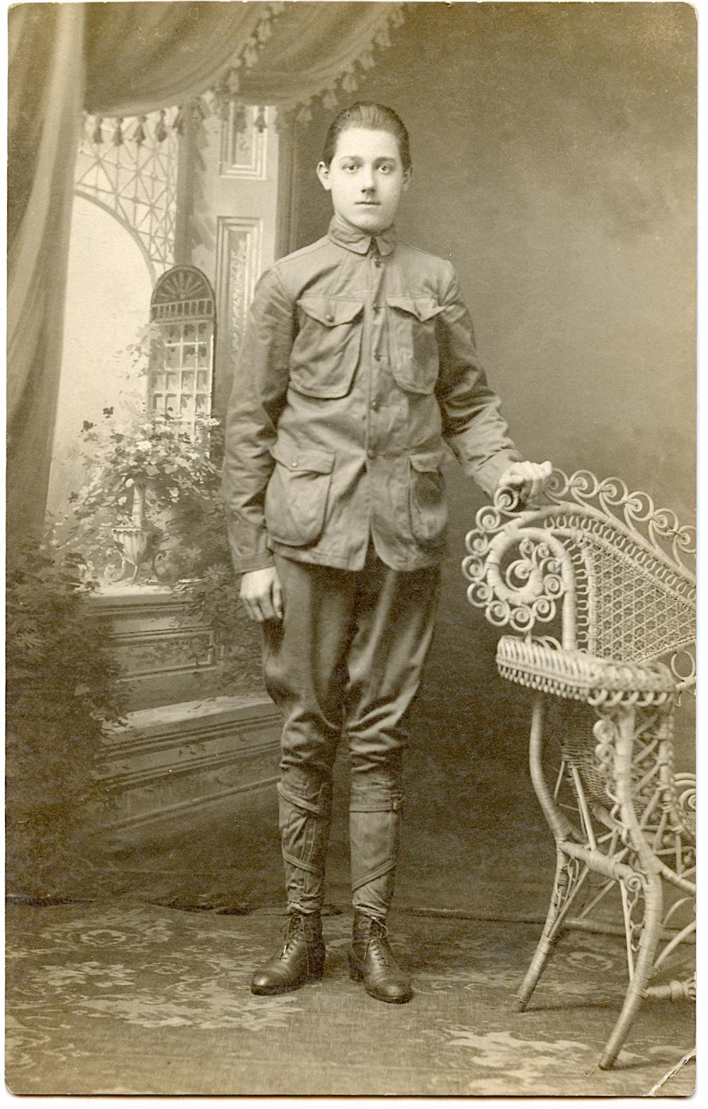 Rare Early Postcard Real Photo Military