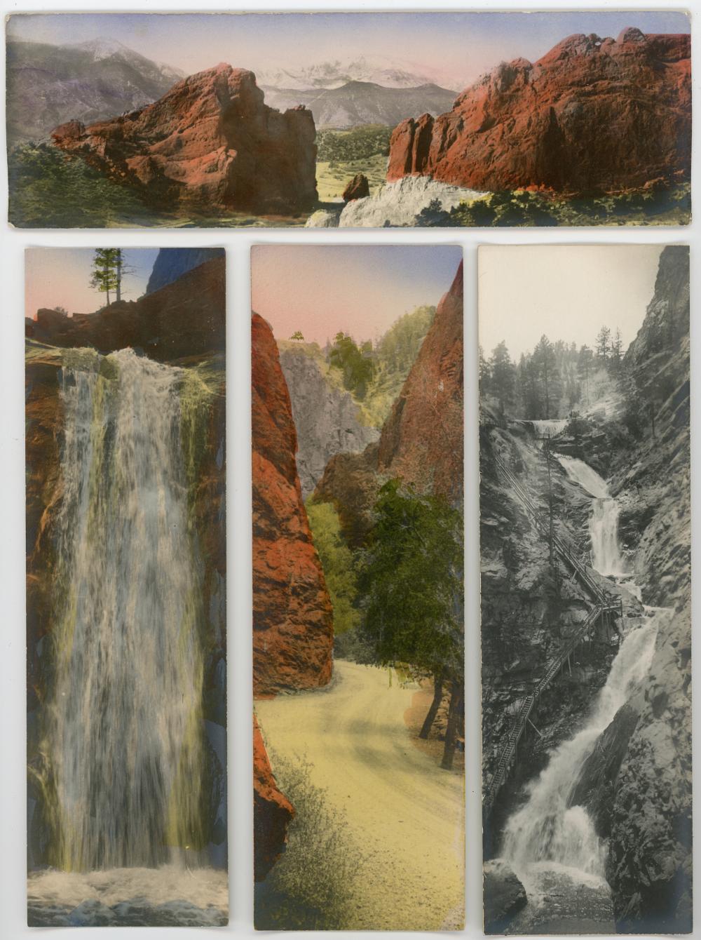 Lot of 4 Antique Colorado Tinted Views
