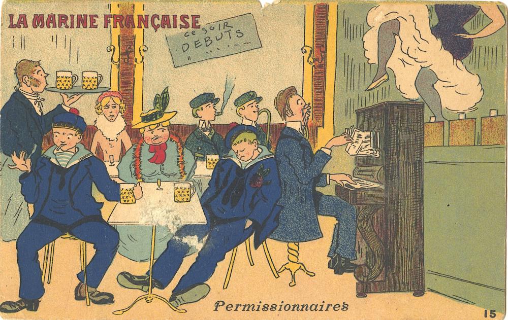 Antique / Vintage Rare Postcard Aviation Circus Nouveau Deco