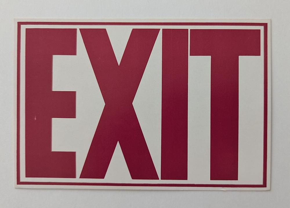 Vintage 1980 Postcard EXIT by DANIEL BUREN - John Weber Gallery