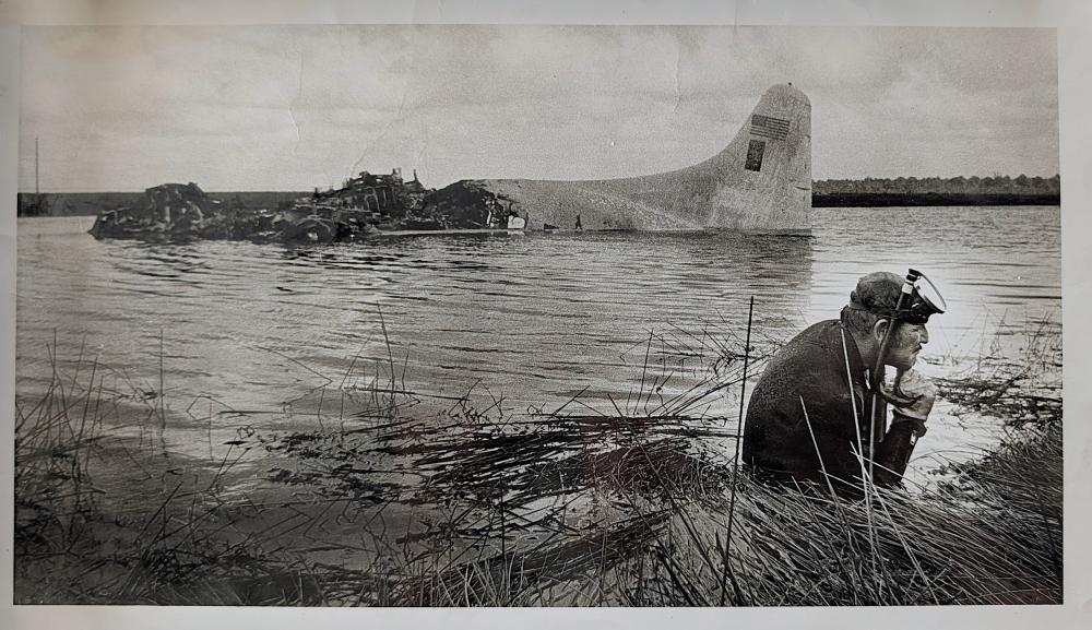 Vintage Historical Photo U.S. Plane Crash