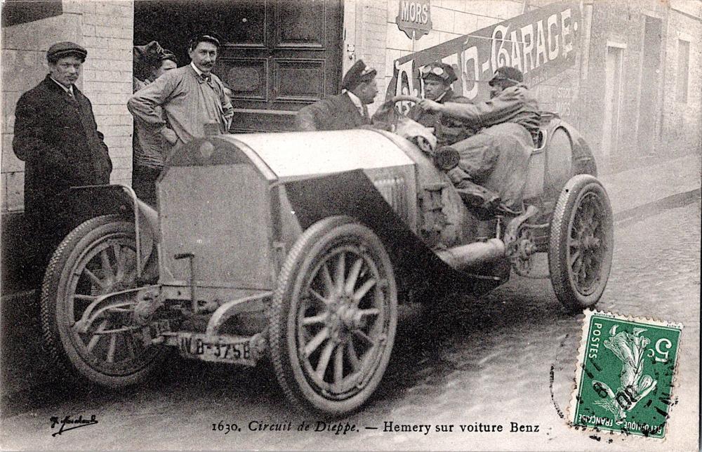 Antique Rare Gravure Postcard Pioneers Car Racing