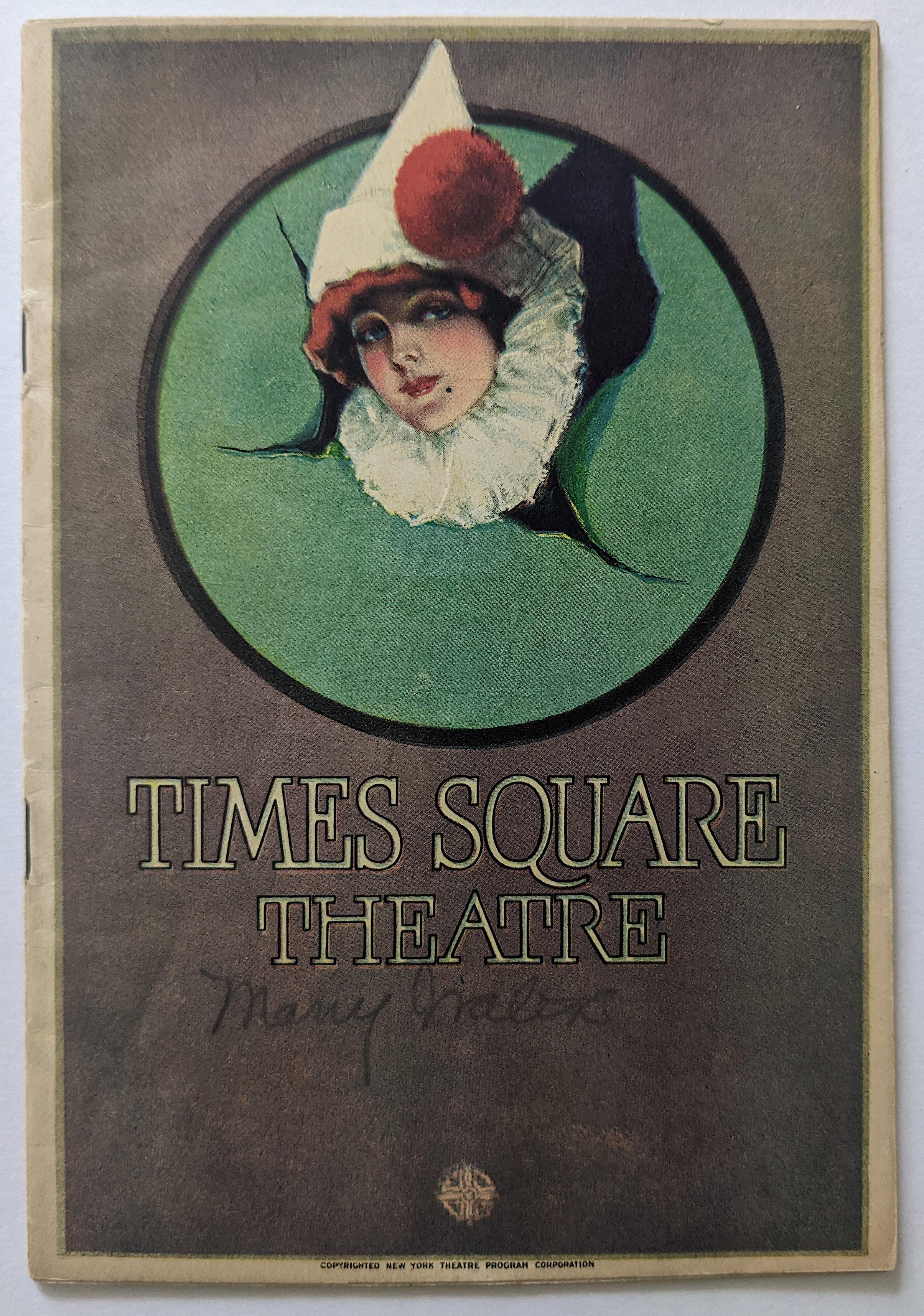Antique Rare Ephemera TIMES SQUARE THEATRE, N.Y.
