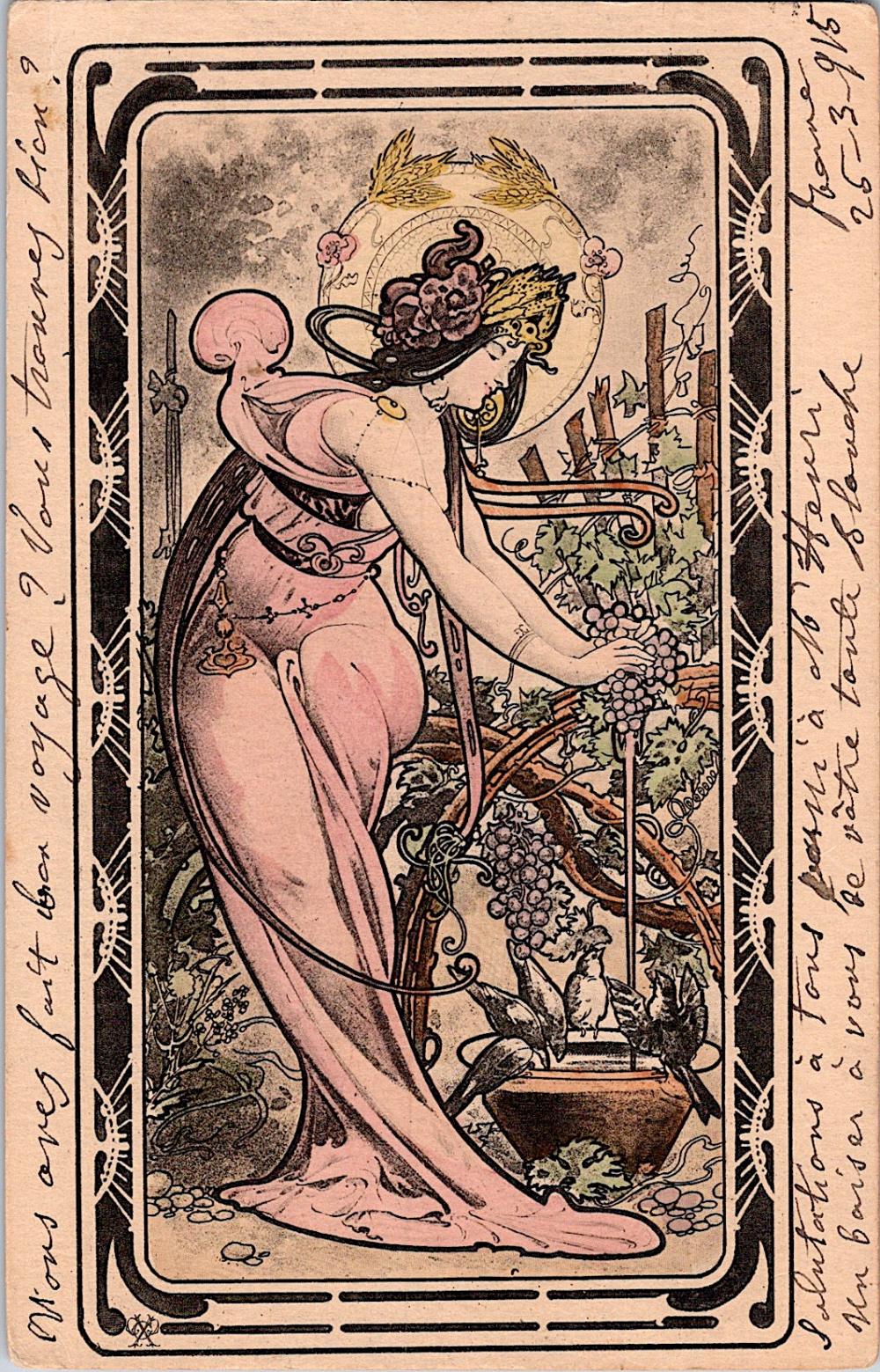 Antique Rare Postcard Nouveau LOUIS -THEOFILE HINGRE