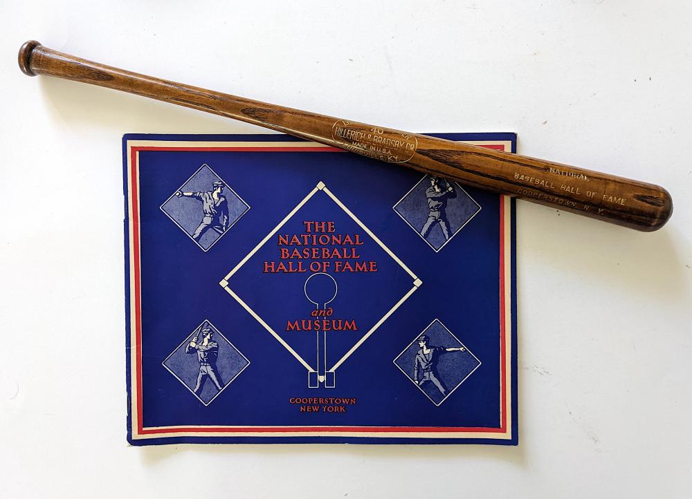 Vintage National Baseball Hall Fame with Bat, 1949