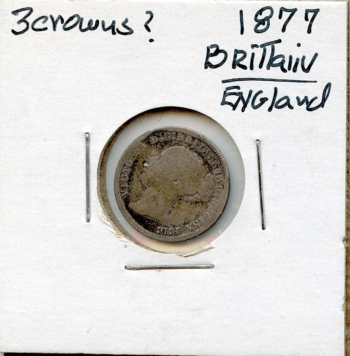 Circulated Coin Great Britain 3 Crowns? 1877
