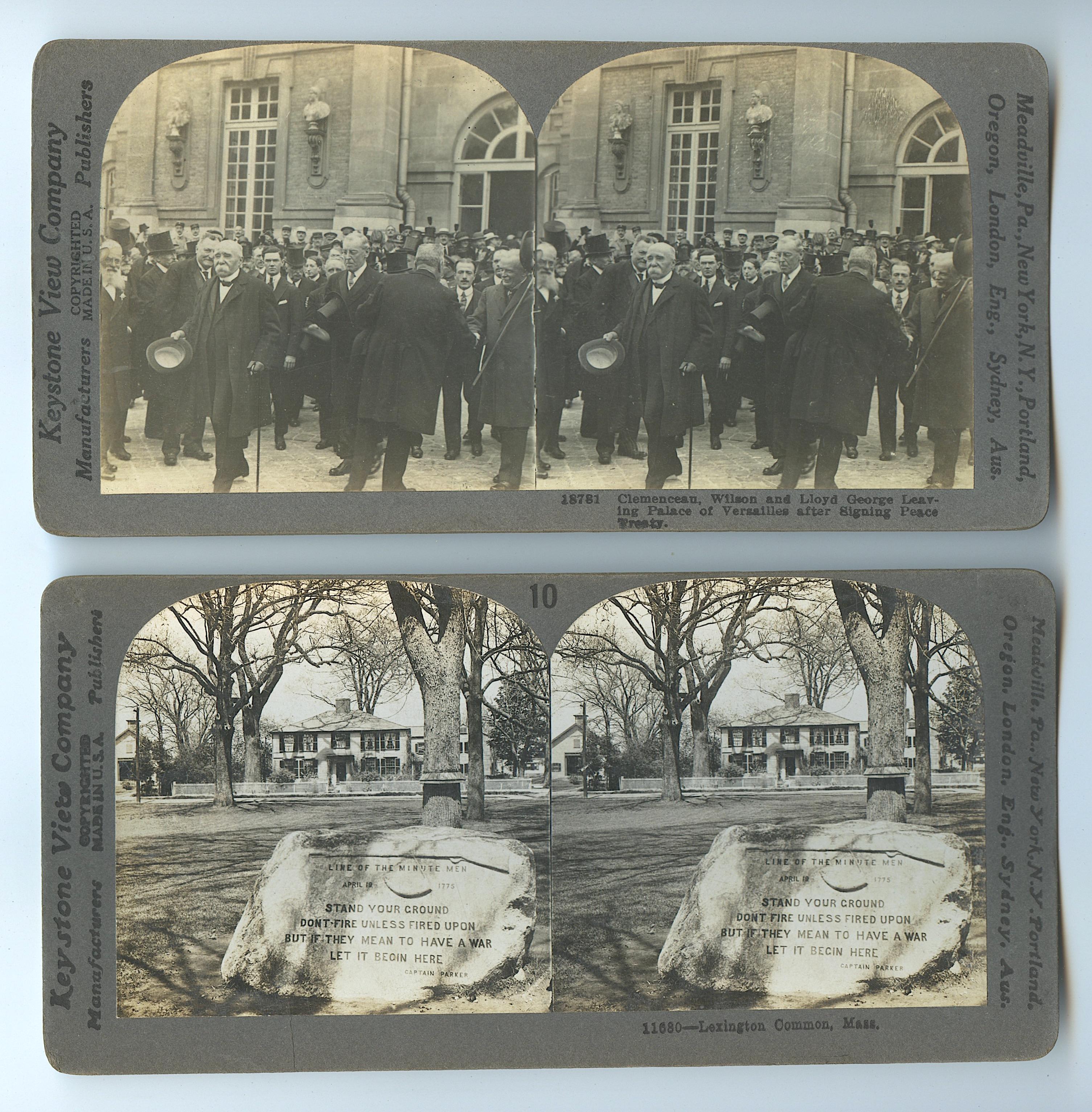 Set 2 Antique Real Photo Stereoviews Military War