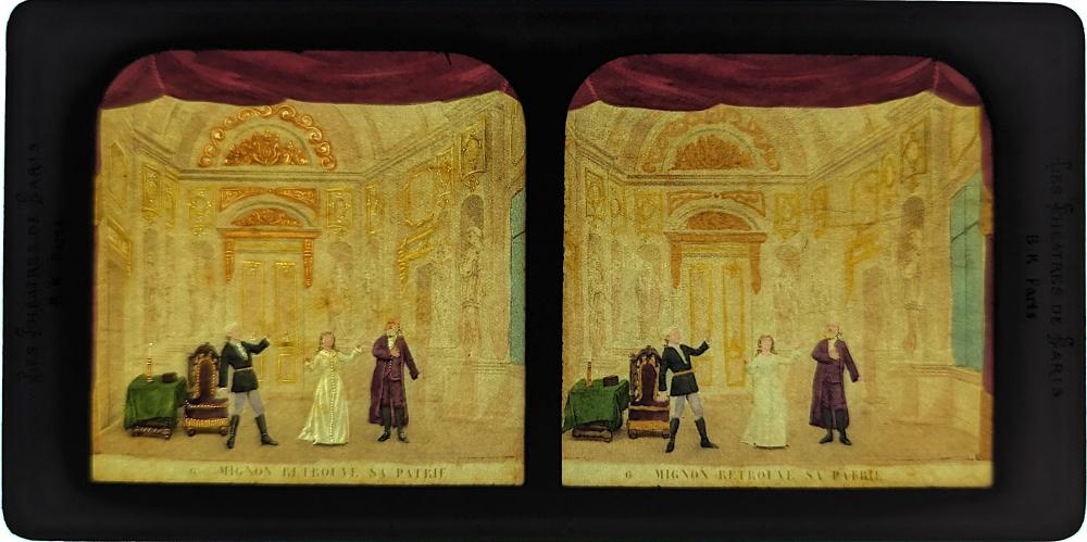Antique Rare Hold To Light French Tissue Stereoview