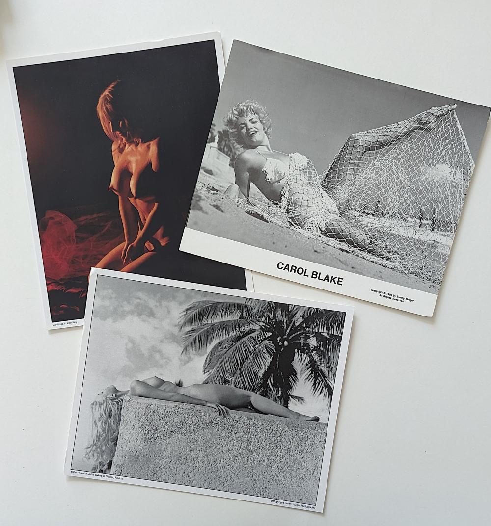 Set 3 Authentic BUNNY YEAGER Pin UP Lithographs, 1990s