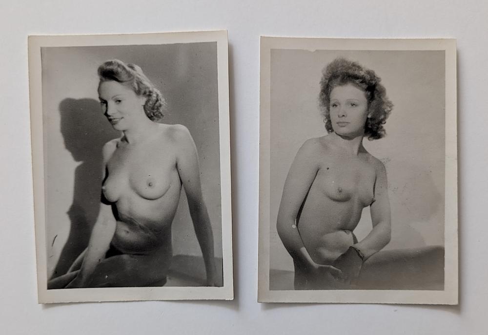 Vintage Pair of Original Photographs Pin Up Models, 1960s