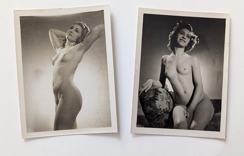 Vintage Pair of Original Photographs Pin Up Models, 1960s