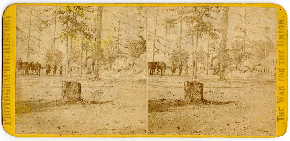 Antique Rare Real Photo Stereoview Union Civil War