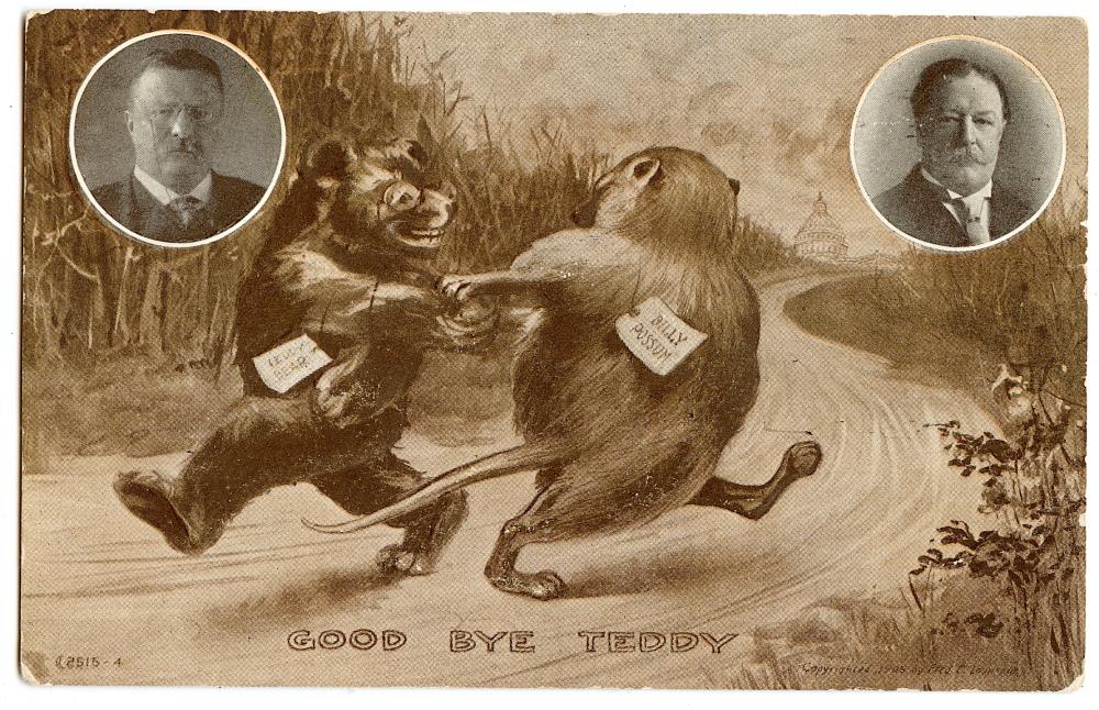Antique Vintage Original Postcard Good Bye Teddy