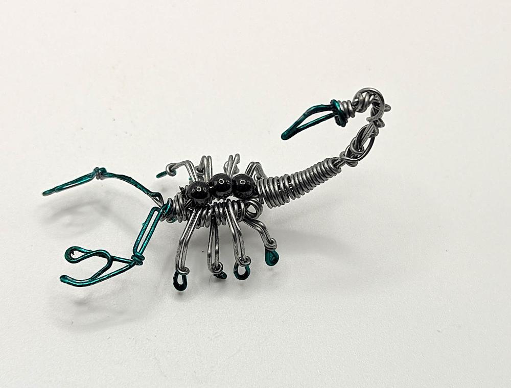 Original Hand Made Beaded Wire Décor Small Insect