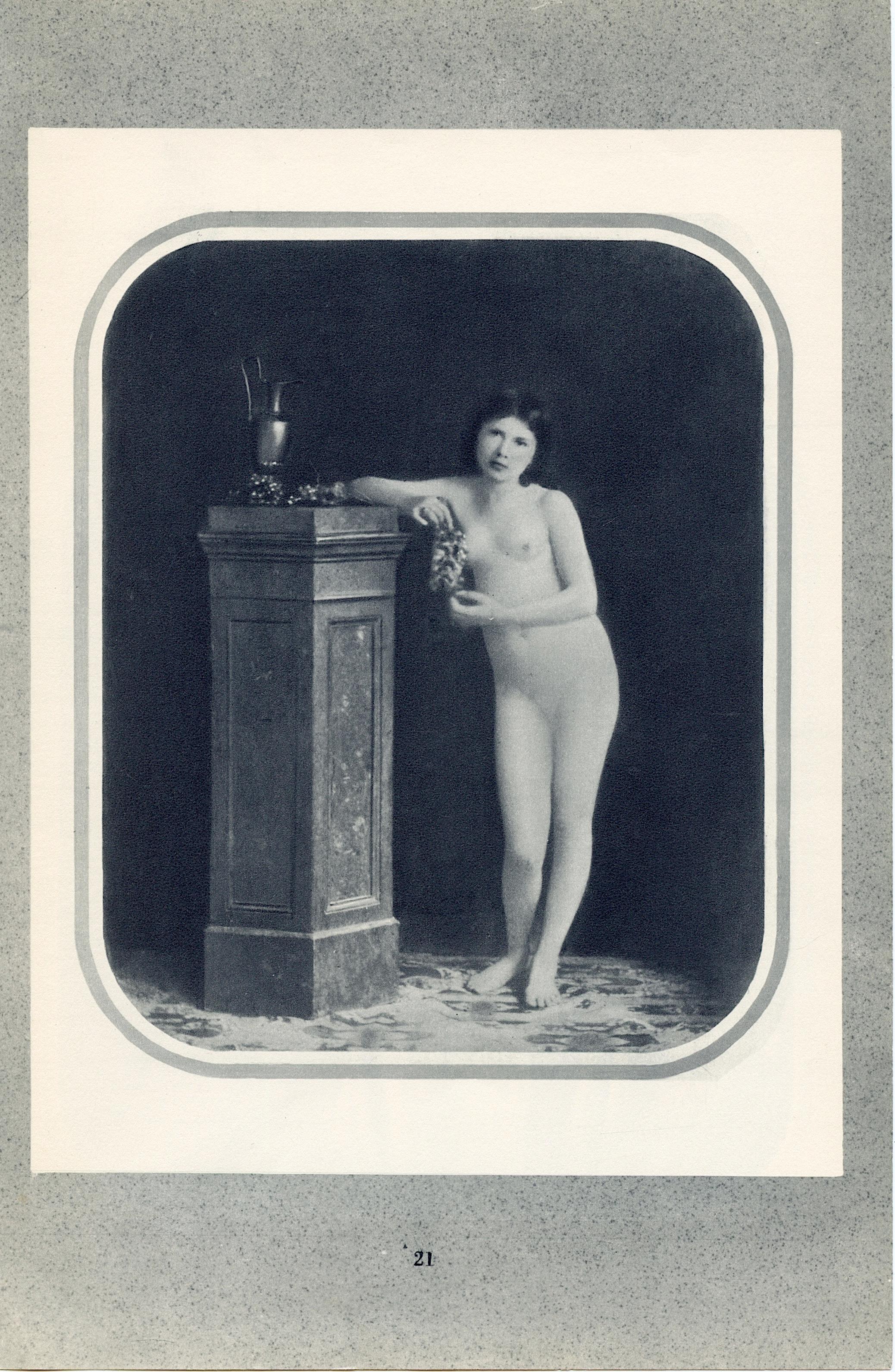 Antique 1930 Double Sided French Heliogravure Artistic Nude