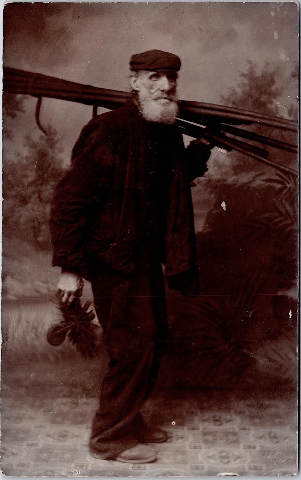 Real Photo Rare Vintage Postcard Chimney Cleaner Labor