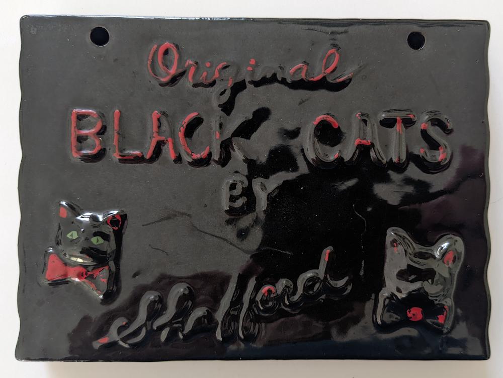 Rare Shafford Advertisement Black Cat Plaque