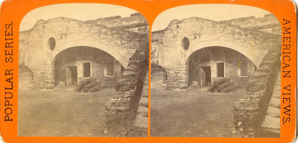 Antique Real Photo Stereoview Fort St. Marco, St. Augustine, FL