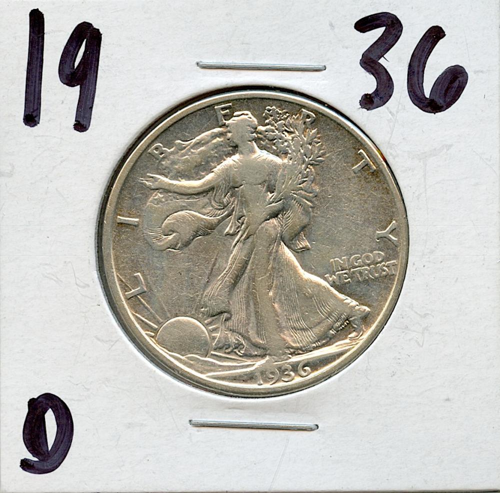Silver Eagle Liberty Half Dollar Coin 1936