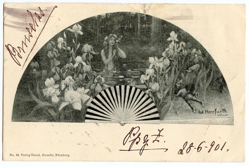 Scarce Antique Selected Postcard Art Nouveau Signed