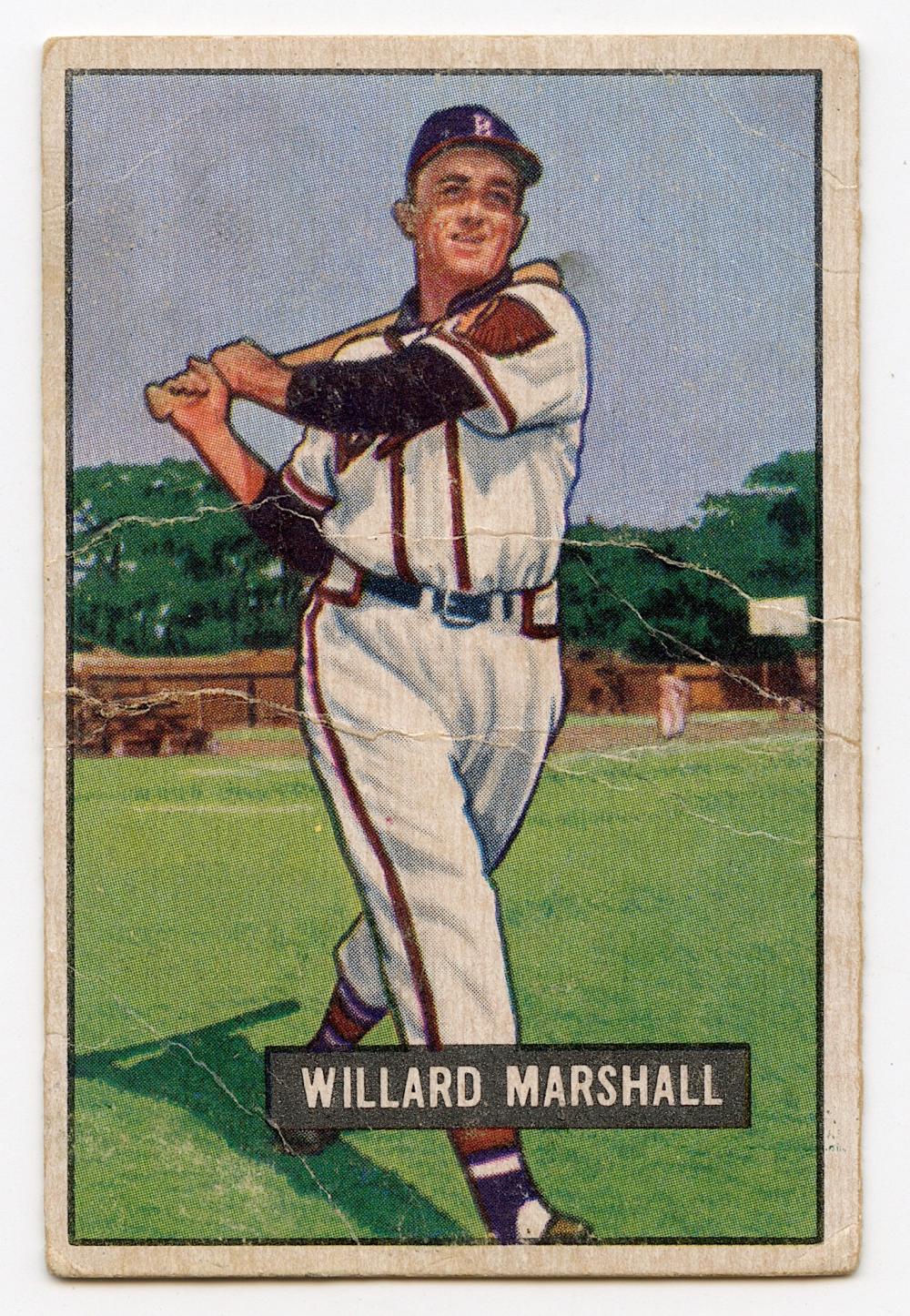 Baseball Card Willard Marshall Braves, 1951