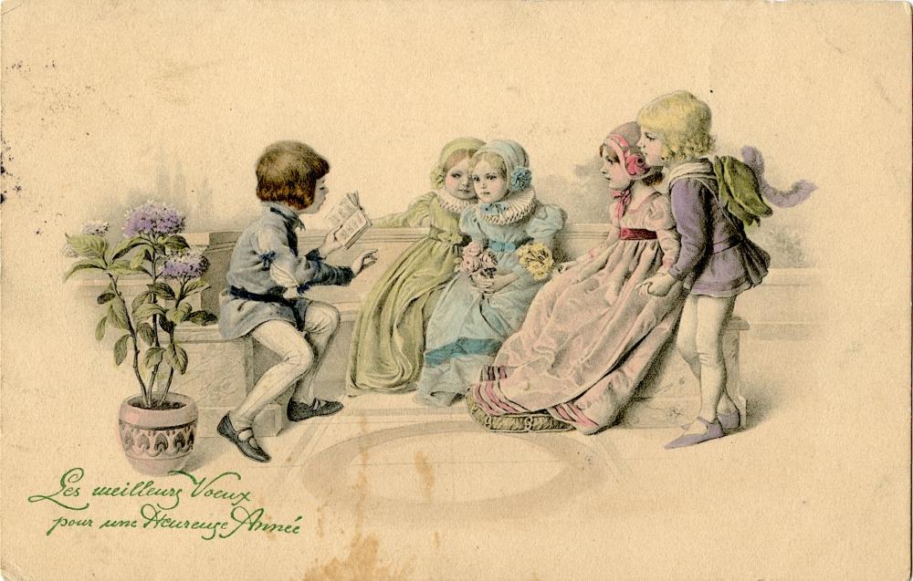 Antique Rare French Postcard Art Nouveau Deco
