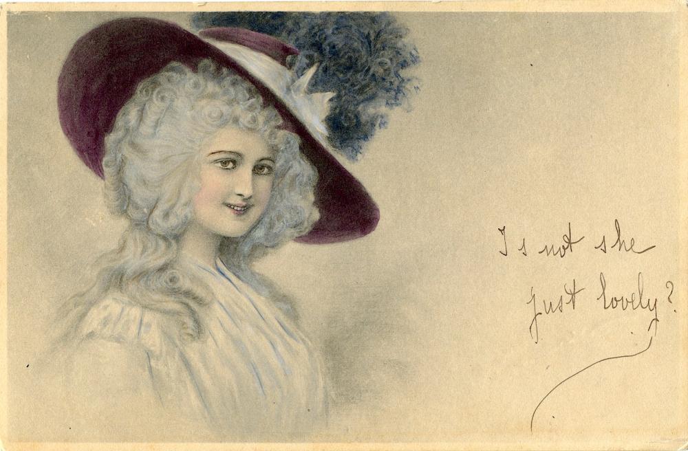 Antique Rare French Postcard Art Nouveau Deco