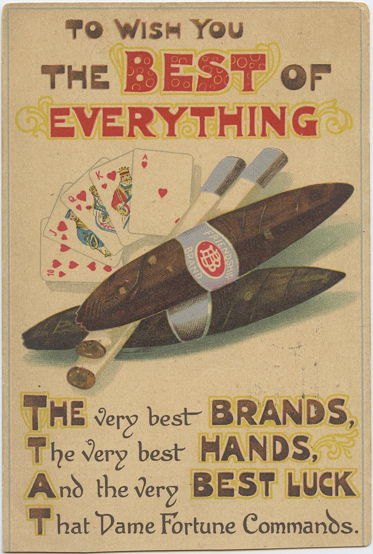 Rare Antique Advertising Cigars American Postcard
