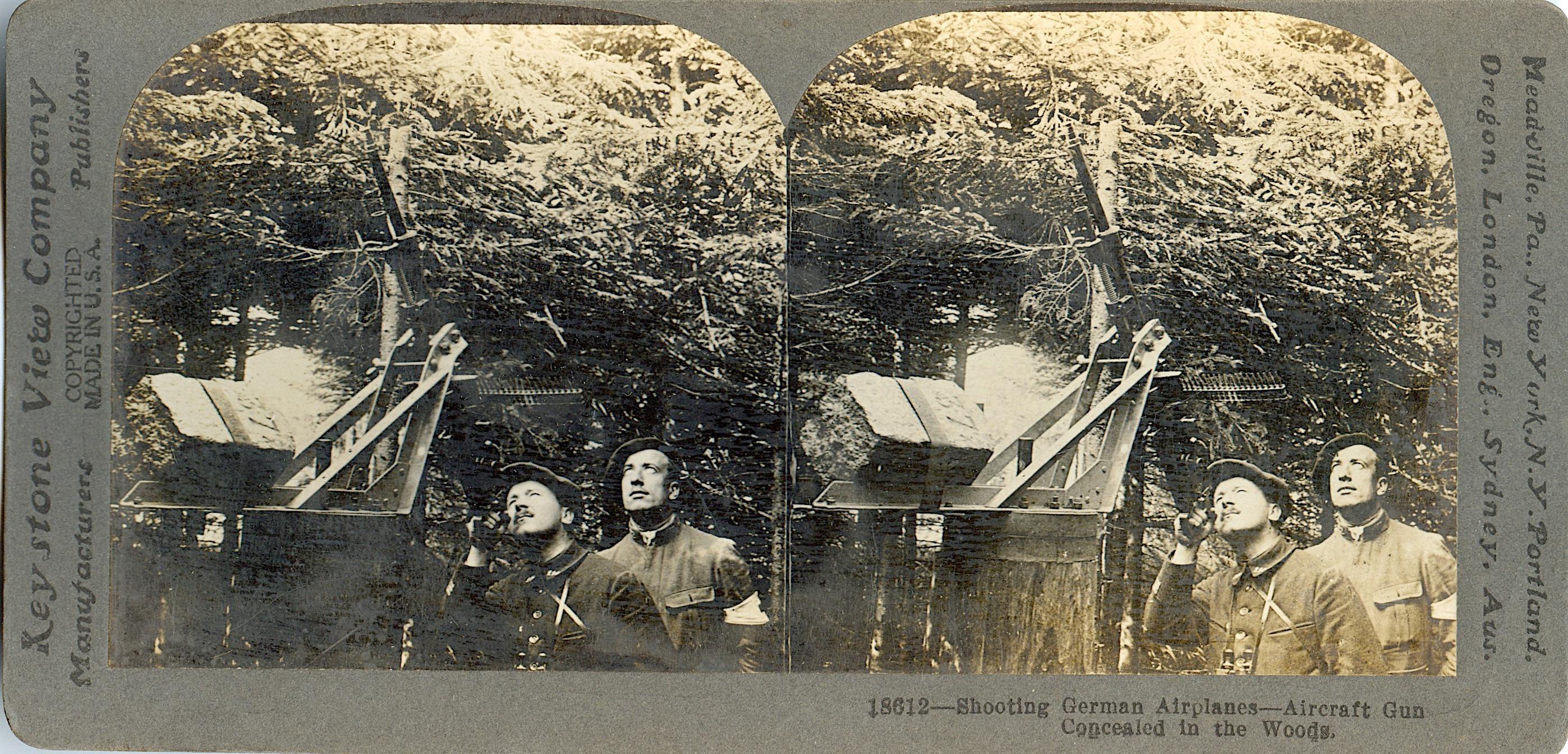 Antique Real Photo Stereoview Military Great War