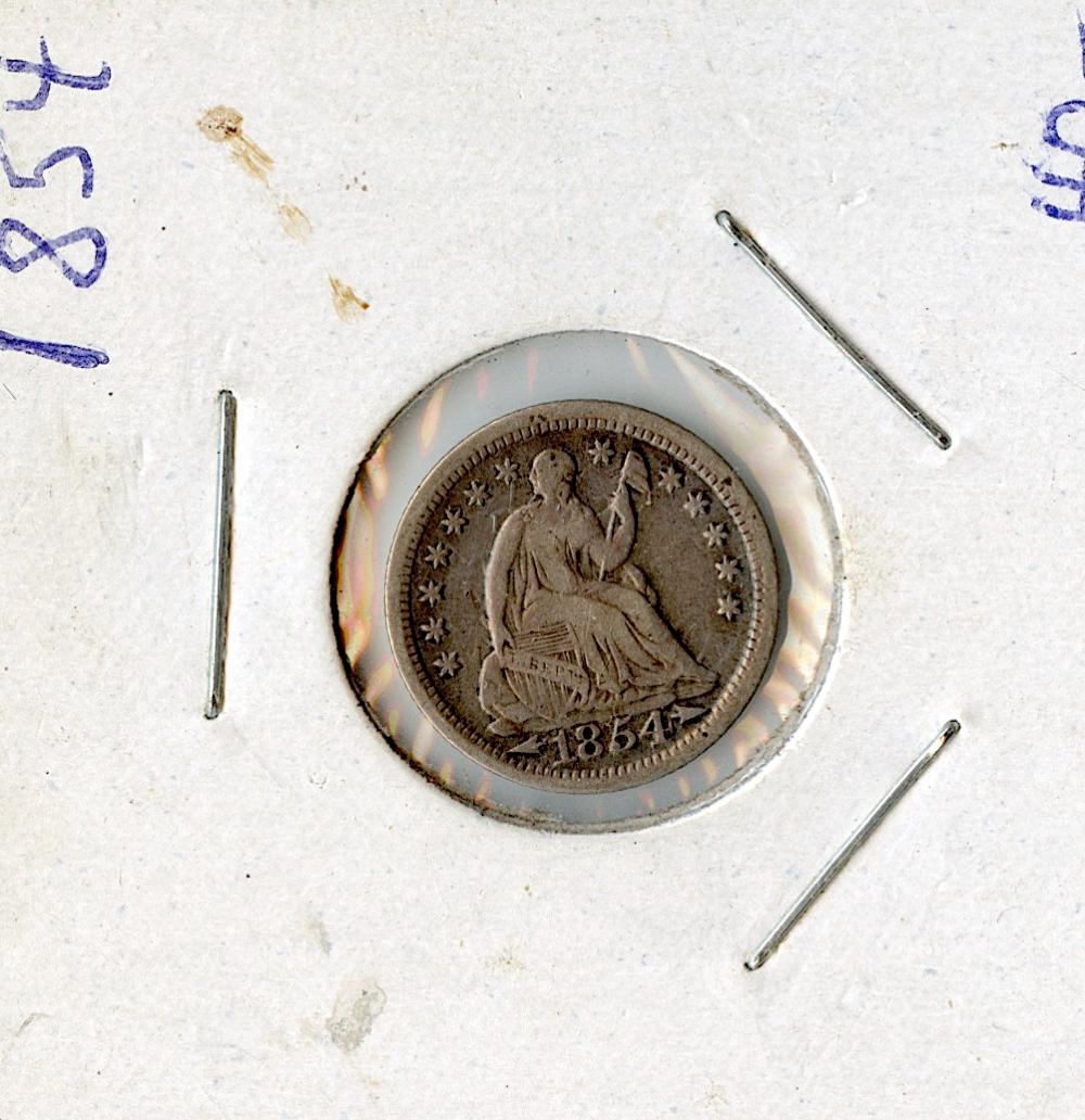 US Circulated Coin Half Dime 1854