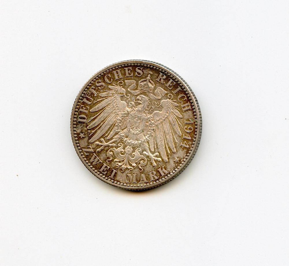 Scarce Silver Coin Collectors 1914 German 3 Mark