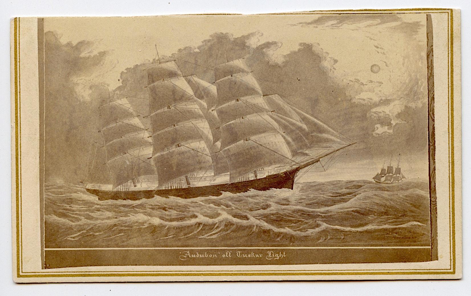 CIVIL WAR Cdv Audubon Ship Painting