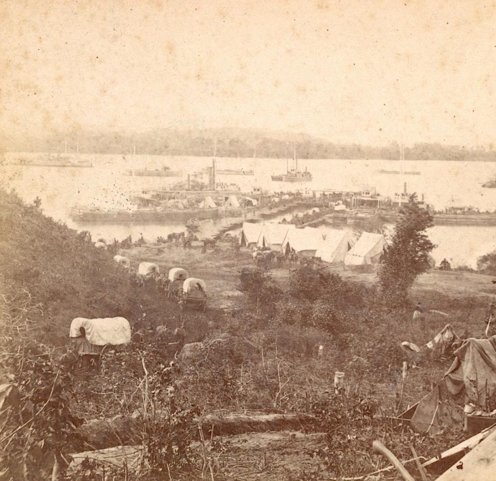 Military Stereoview Photo American Civil War Period