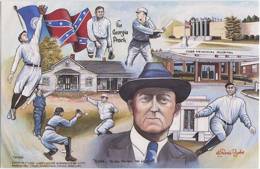Limited Postcard TY COBB Natinal Baseball Hall of Fame