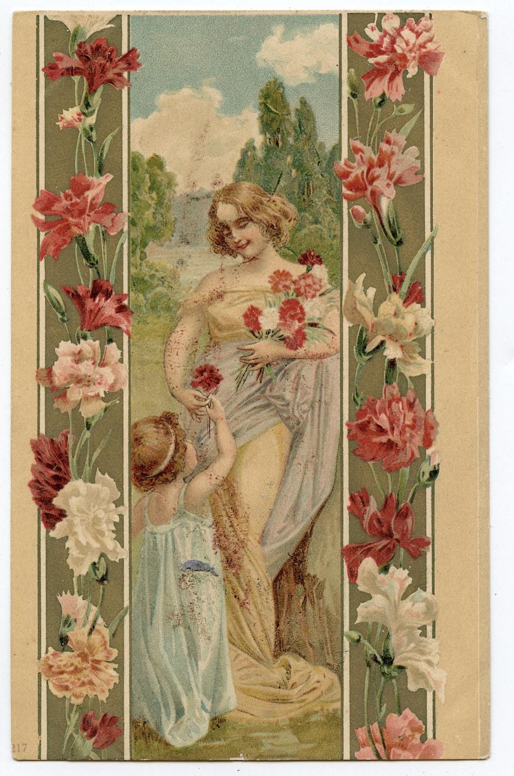 Antique / Vintage Postcard Art Nouveau France 1900s
