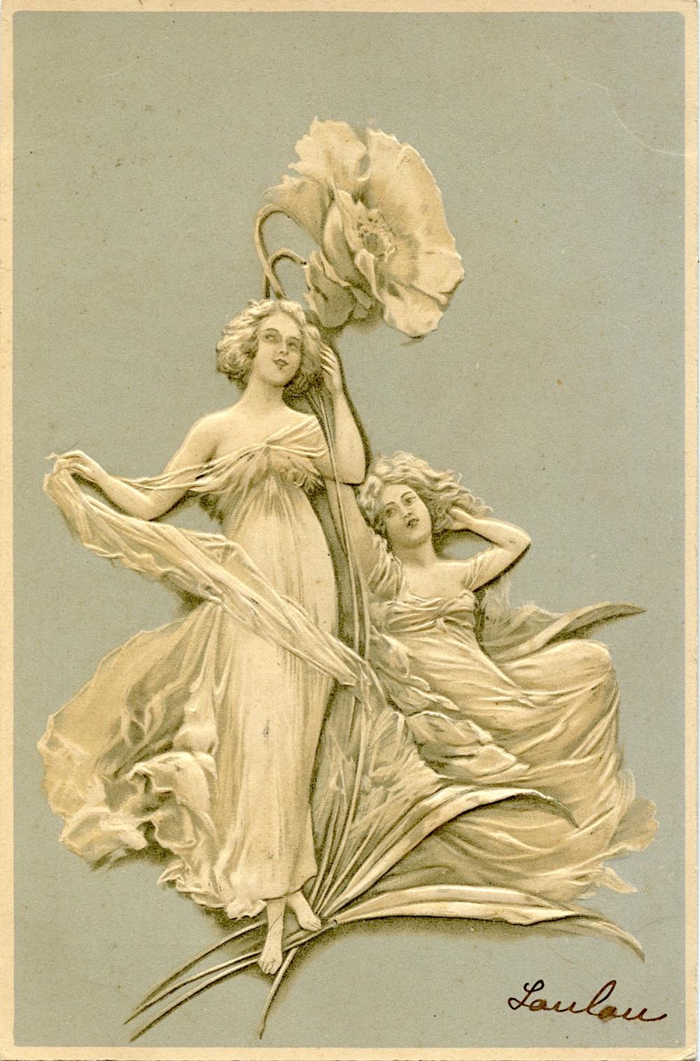 Antique / Vintage Quality Art Nouveau Postcard 1900s - 1910s