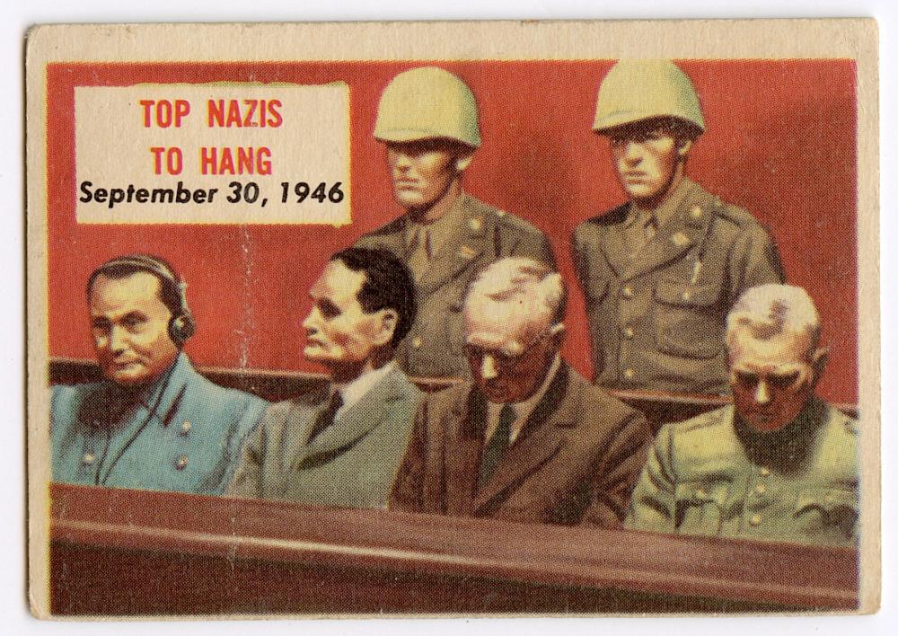 Original 1954 Topps Scoop Card #124 War Criminals Guilty