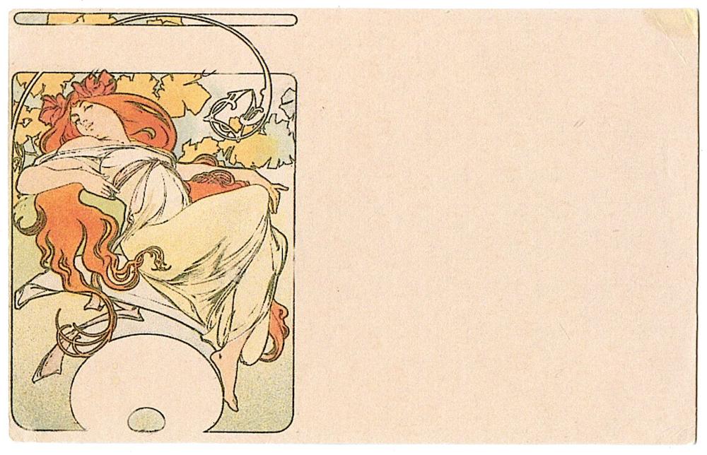 Mucha Authentic Postcard Designed for the Salon des Arts 1897