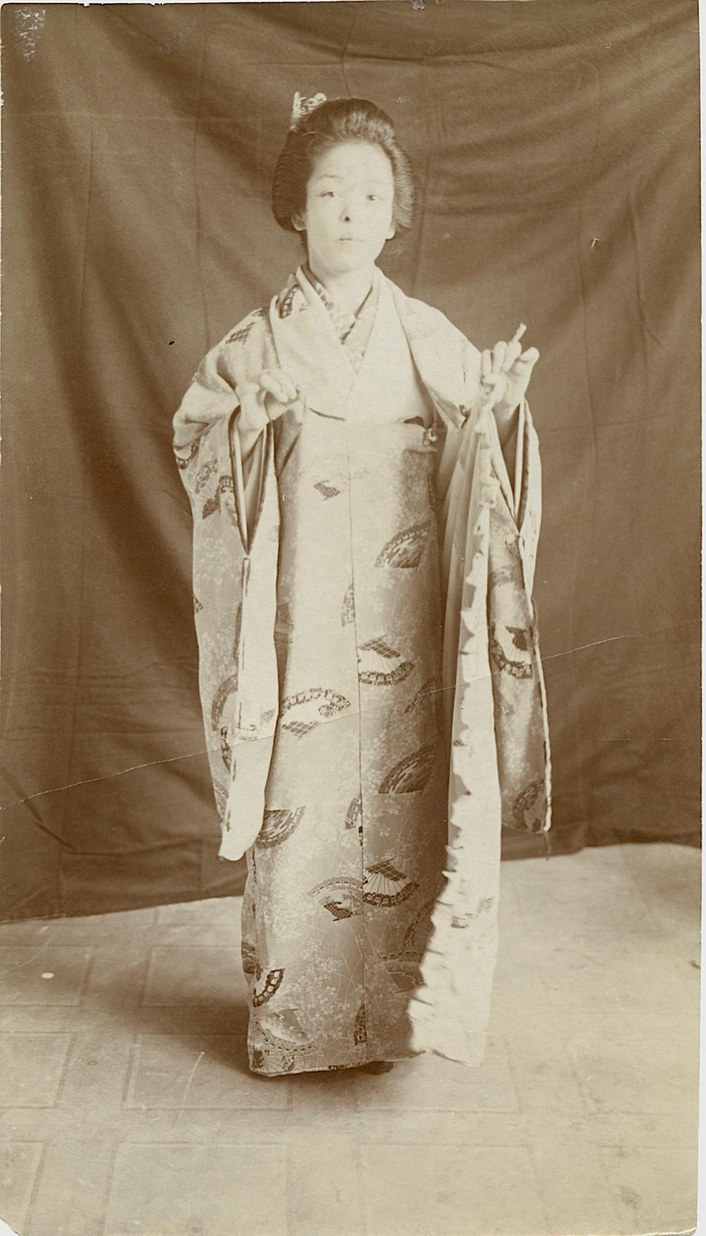 Historical Photo Japanese Kimono Geisha