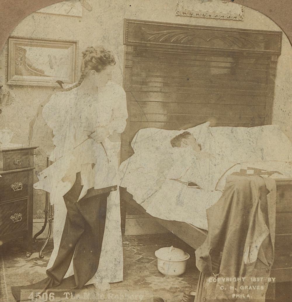 Antique Stereoview The Male Robbery