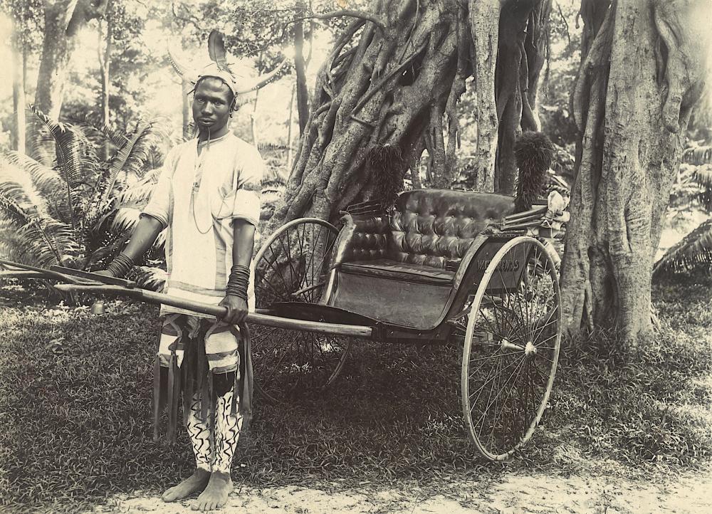 Antique Photograph Rucksha Boy in India