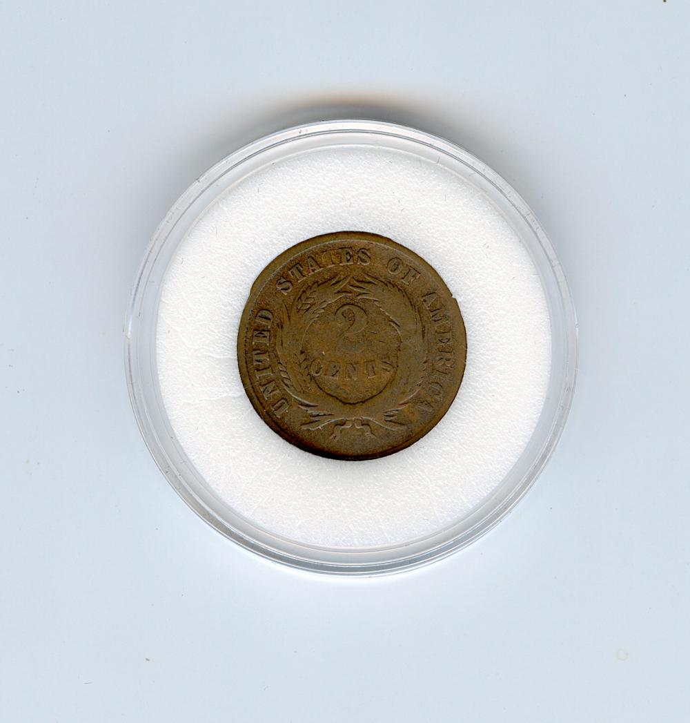 Collectors Coin 2 Cents 1865 Good Condition