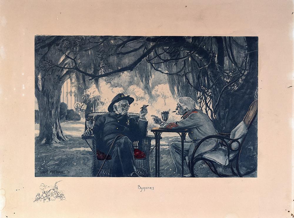 ANGUS MAC DONALL Antique Colored Print Lee & Grant