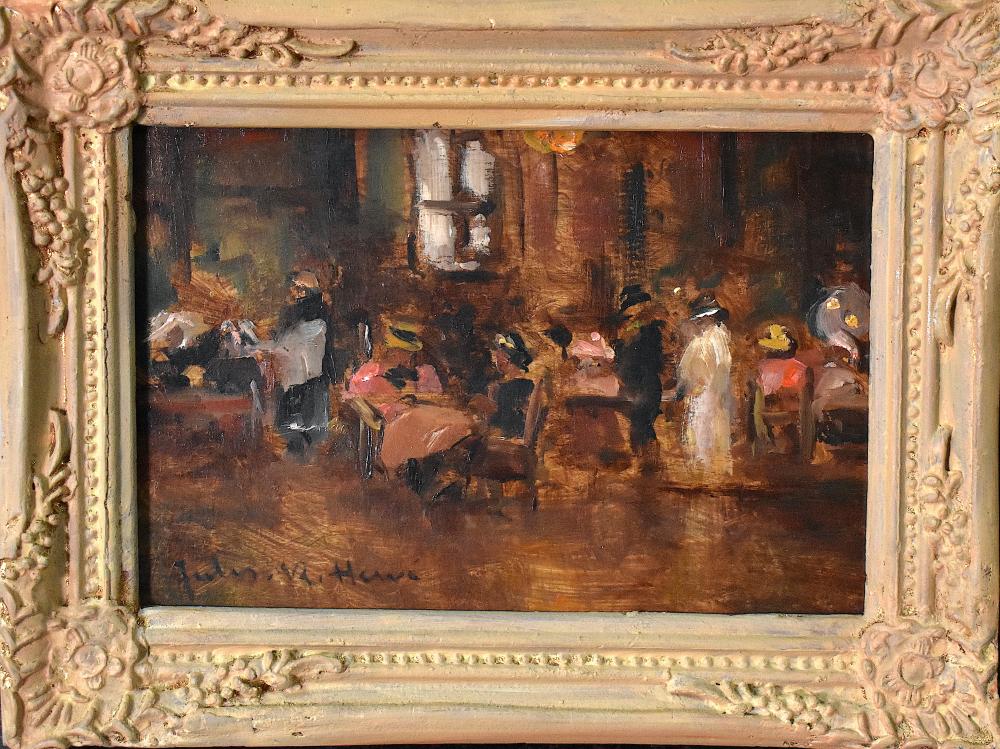 JULES RENE HERVE (1887 - 1972) Restaurant Scene Oil