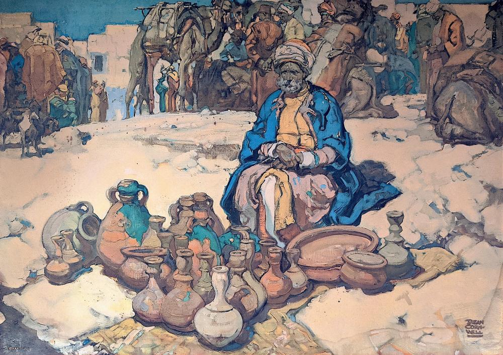 DEAN CORNWELL Pot Seller Of Bethlehem Old / Vintage