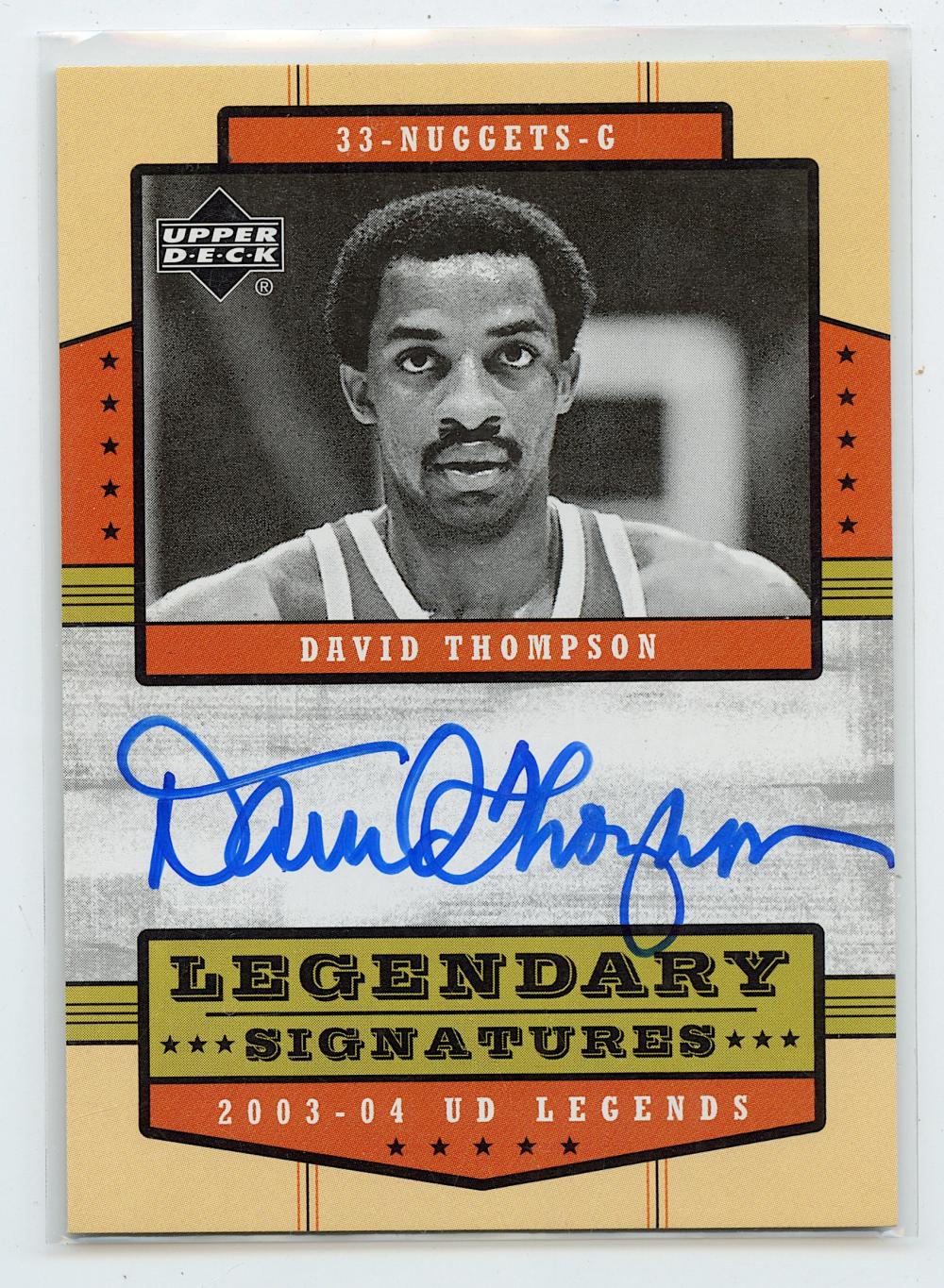 2003-04 Upper Deck Legends David Thompson Legendary Autograph