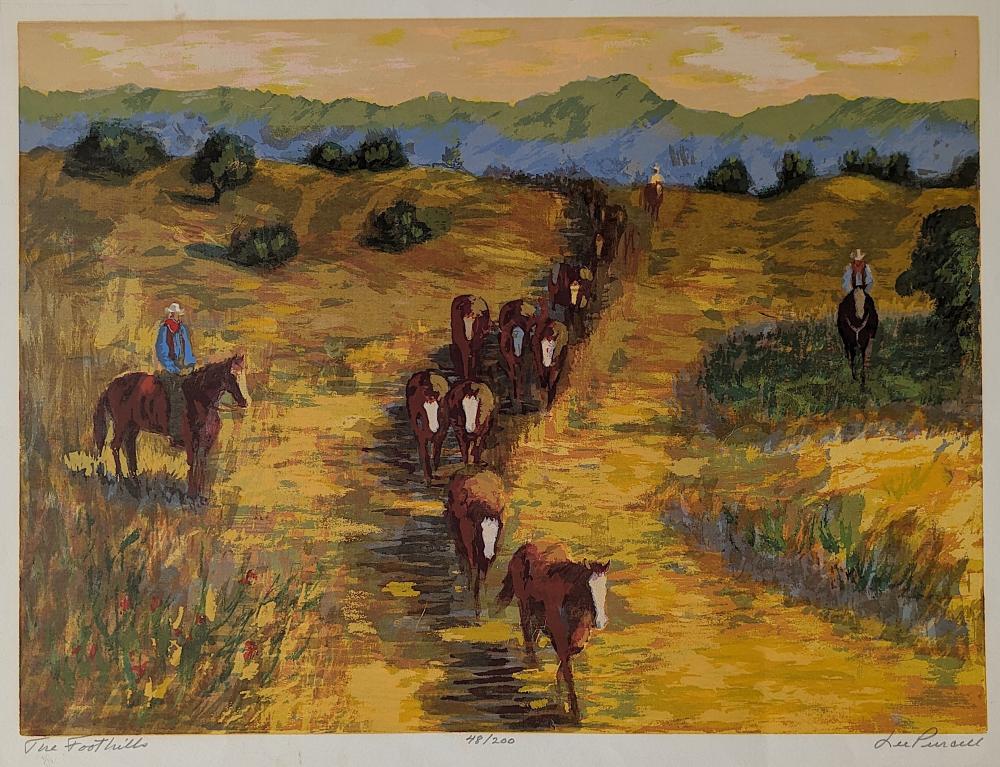 LEE PURCELL American 1911 - 1983) Original Stone Lithograph 48/200